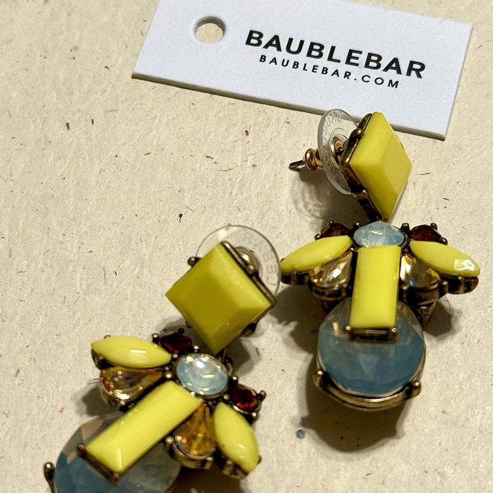 💛🔥🩵BaubleBar Geometric Statement Fashion Earrings
